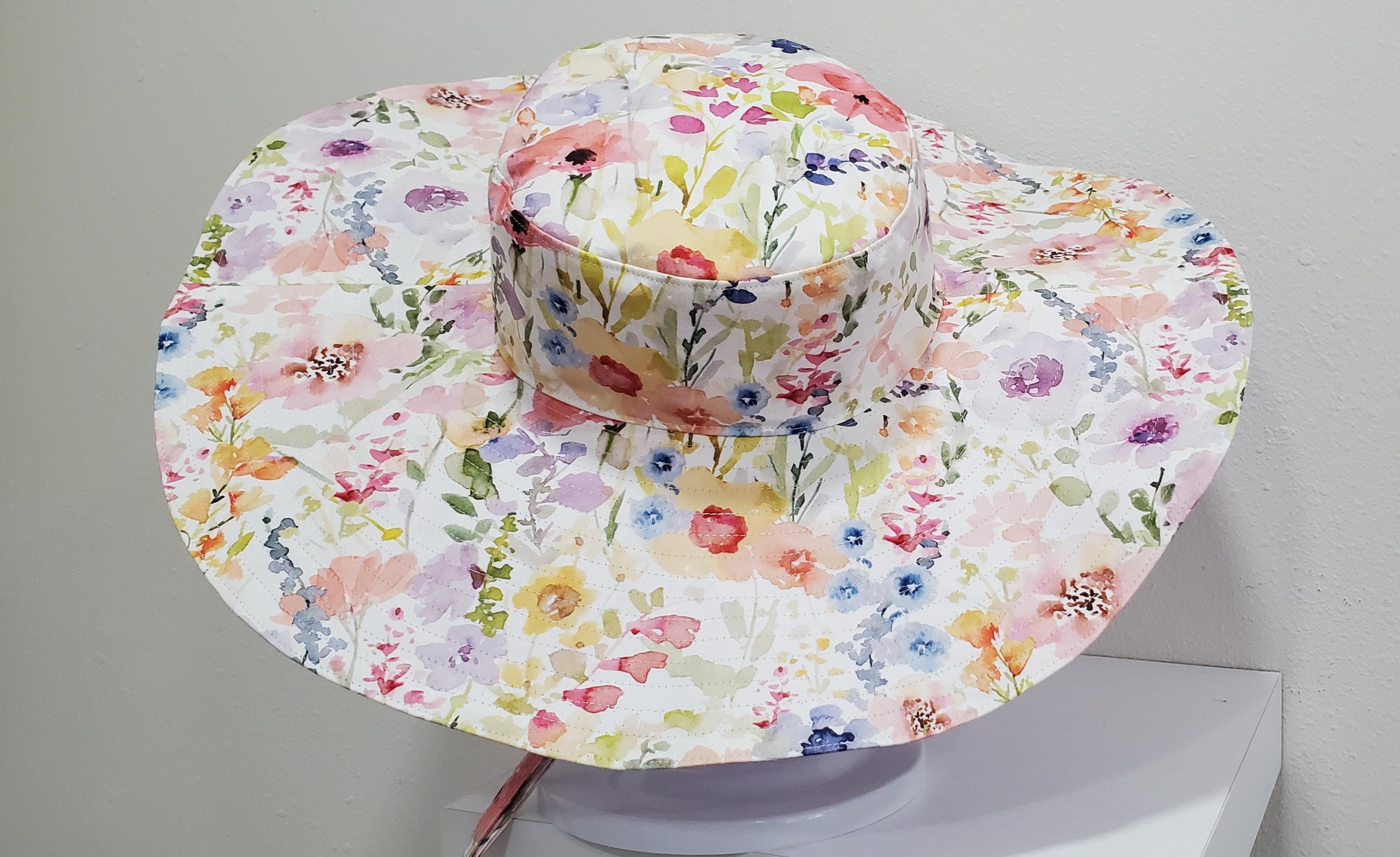 Multicolor Floral Wide Brim Hat for Derby or Summer Party Kentucky Organza Wide Brim Sun Hat Summer Derby Hats for Tea  main image 3