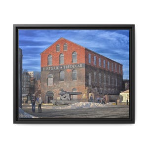 Richmond Virginia Tredegar Canvas - Framed Canvas Print, Modern Décor, Urban Wall Art, Gift, Office Wall Decor, RVA