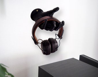 Wall Mounted Hanger in the shape of Hand with Oval Base / Headset Controller Holder / Wall Bracket / Watch Holder / Car Key Storage