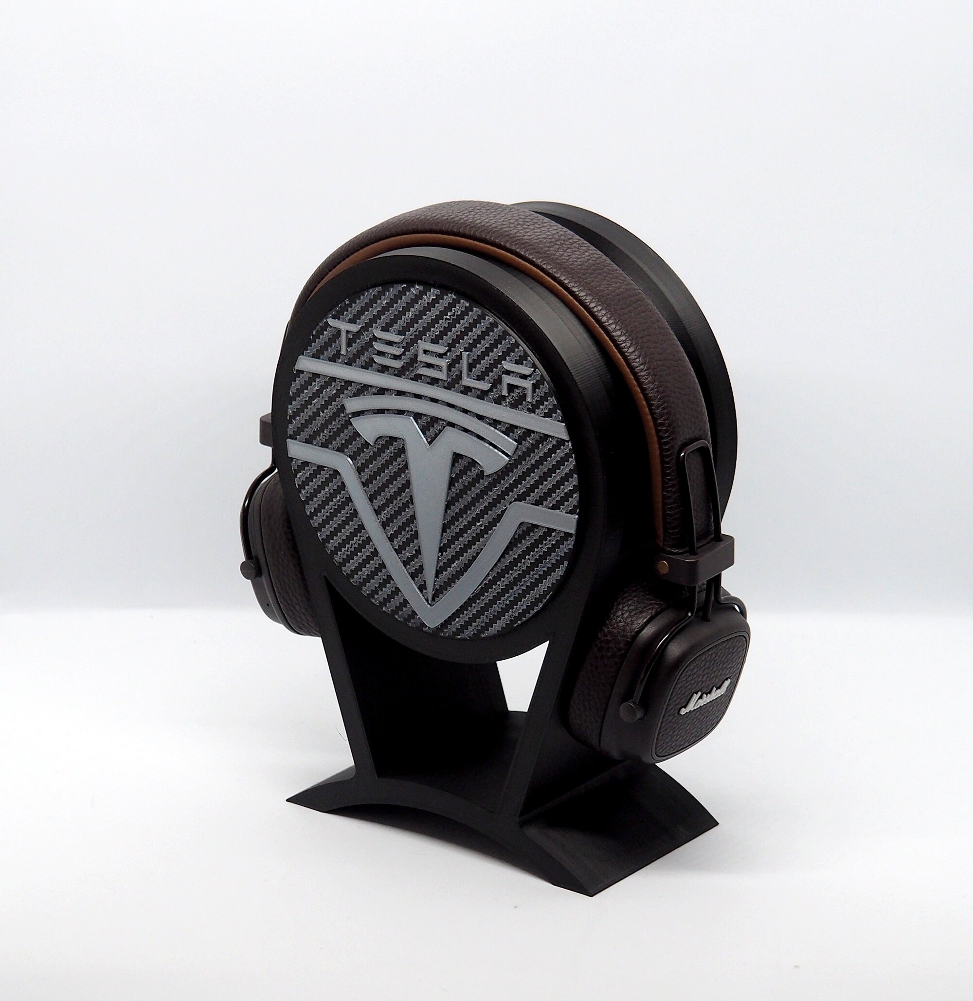 TESLA Personalized 3D Printed Black Headphone Stand With Etsy