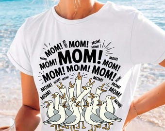 Funny Seagull Mom Mom, Ocean Life Mother's Day Bird Animal Png, Mothers Day,  Seagulls Mom PNG, Seagulls Png, Funny Seagull Mom