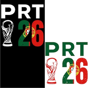 PRT 26 Portugal PNG, Portugals VM 2026-design, portugisisk fotbollströja för fans, portugisisk flagga PNG, omedelbar digital nedladdning