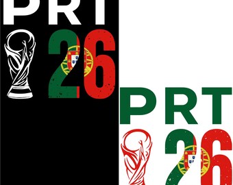 PRT 26 Portugal PNG, Portugal World Cup 2026 Design, Portuguese Football Fan Shirt Graphic, Portugal Flag PNG, Instant Digital Download