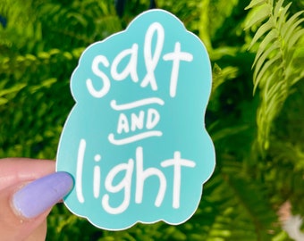Salt and Light Sticker, Faith scripture sticker, Vinyl waterproof decal