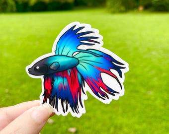 Betta sticker, Fish Vinyl Sticker, Aquarium sticker