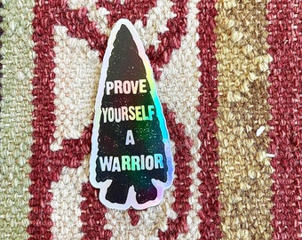 Warrior Arrowhead Sticker, Choctaw sticker, Arrowhead Holographic sticker