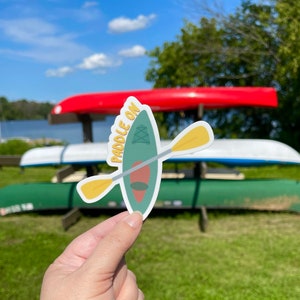 Paddle On Large Waterproof Kayak Sticker