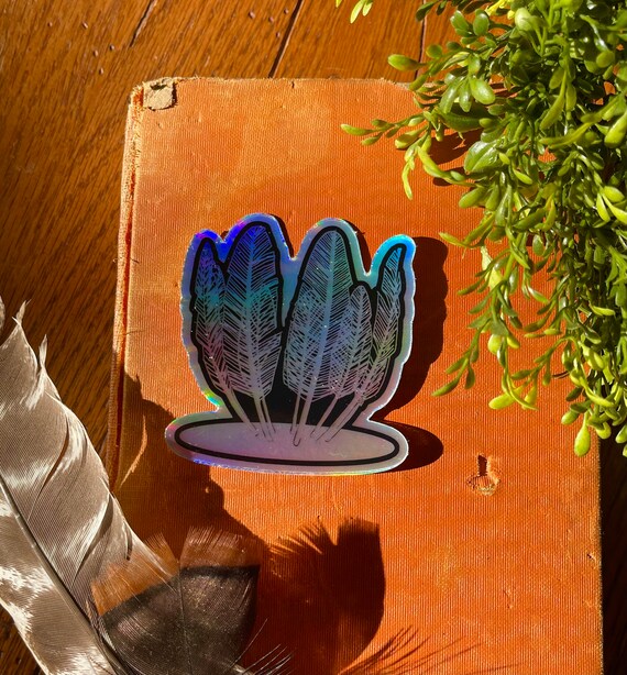 Kindred Spirits Vinyl Holographic Sticker, Indigenous art