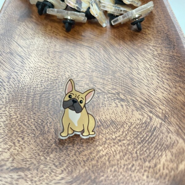 French Bulldog Acrylic Pin, Dog Lovers Pin