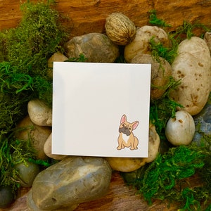 French Bulldog Sticky Notes, Frenchie note pad