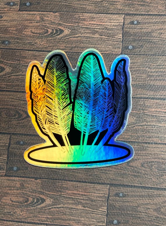 Kindred Spirits Vinyl Holographic Sticker, Indigenous art