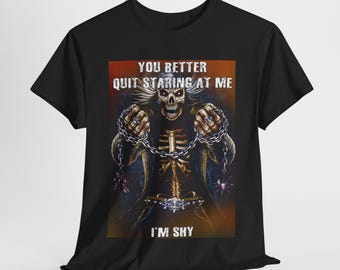 Camiseta engraçada de esqueleto duro e mau, presente, camiseta mais vendida