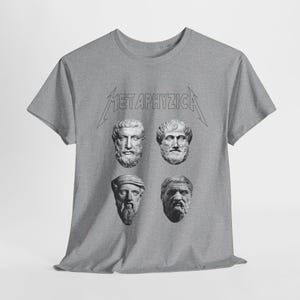 Philosophy Teacher Gift, Plato Aristotle Parmenides Pythagoras T-Shirt, Metaphysica Shirt, Philosophy Student, Best Seller Shirt image 3