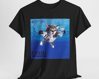 Camiseta divertida con meme de gato Catnana, regalo para mujeres y hombres, camiseta para amantes de los gatos, camiseta con meme, camiseta de Cringe, camisetas tontas, camiseta de regalos