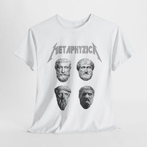 Philosophy Teacher Gift, Plato Aristotle Parmenides Pythagoras T-Shirt, Metaphysica Shirt, Philosophy Student, Best Seller Shirt image 2