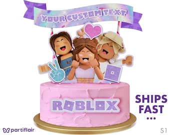 Roblox Cake Topper Etsy - roblox cake topper edible