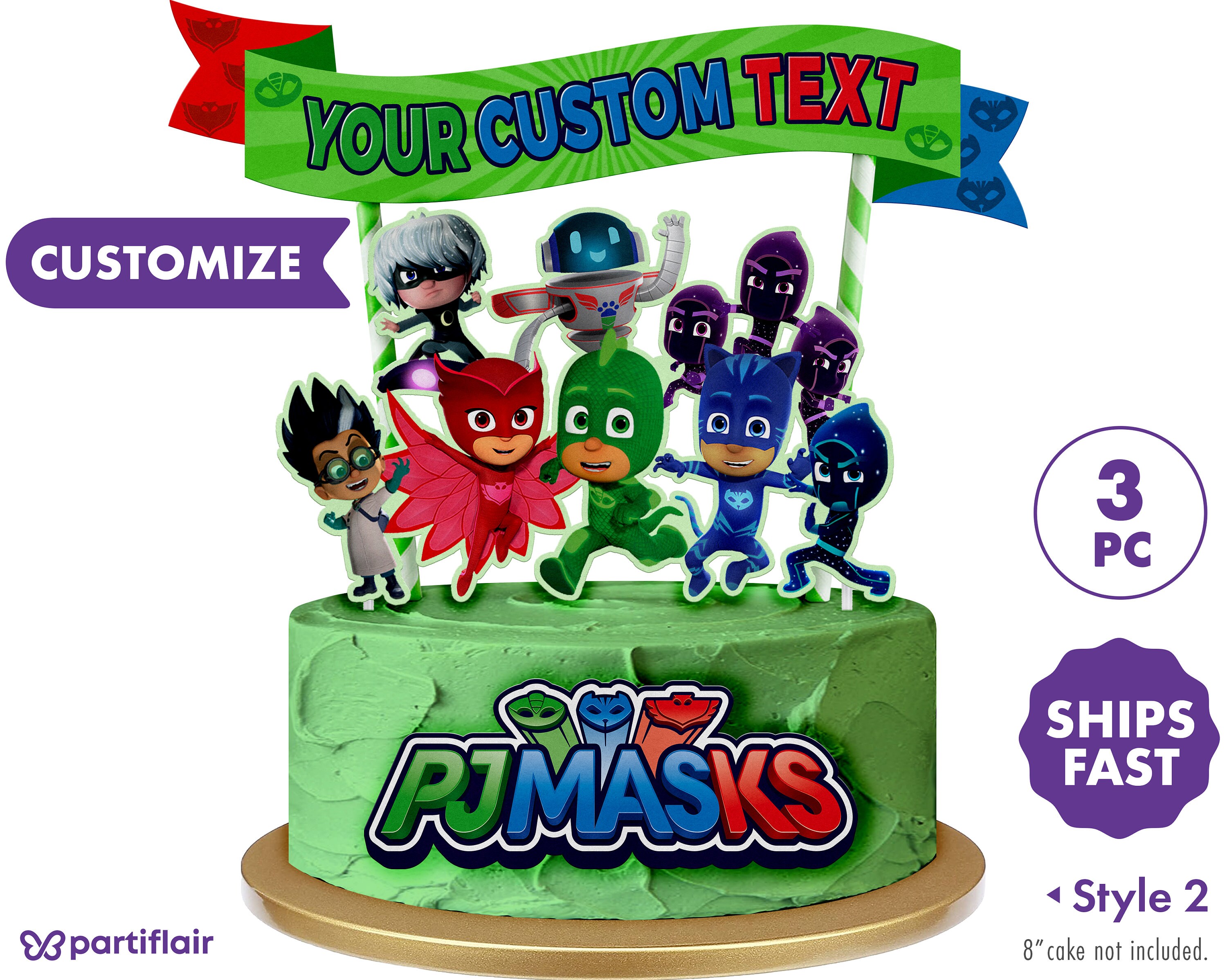 PJ MASK cake topper pj mask birthday pj mask topper Etsy