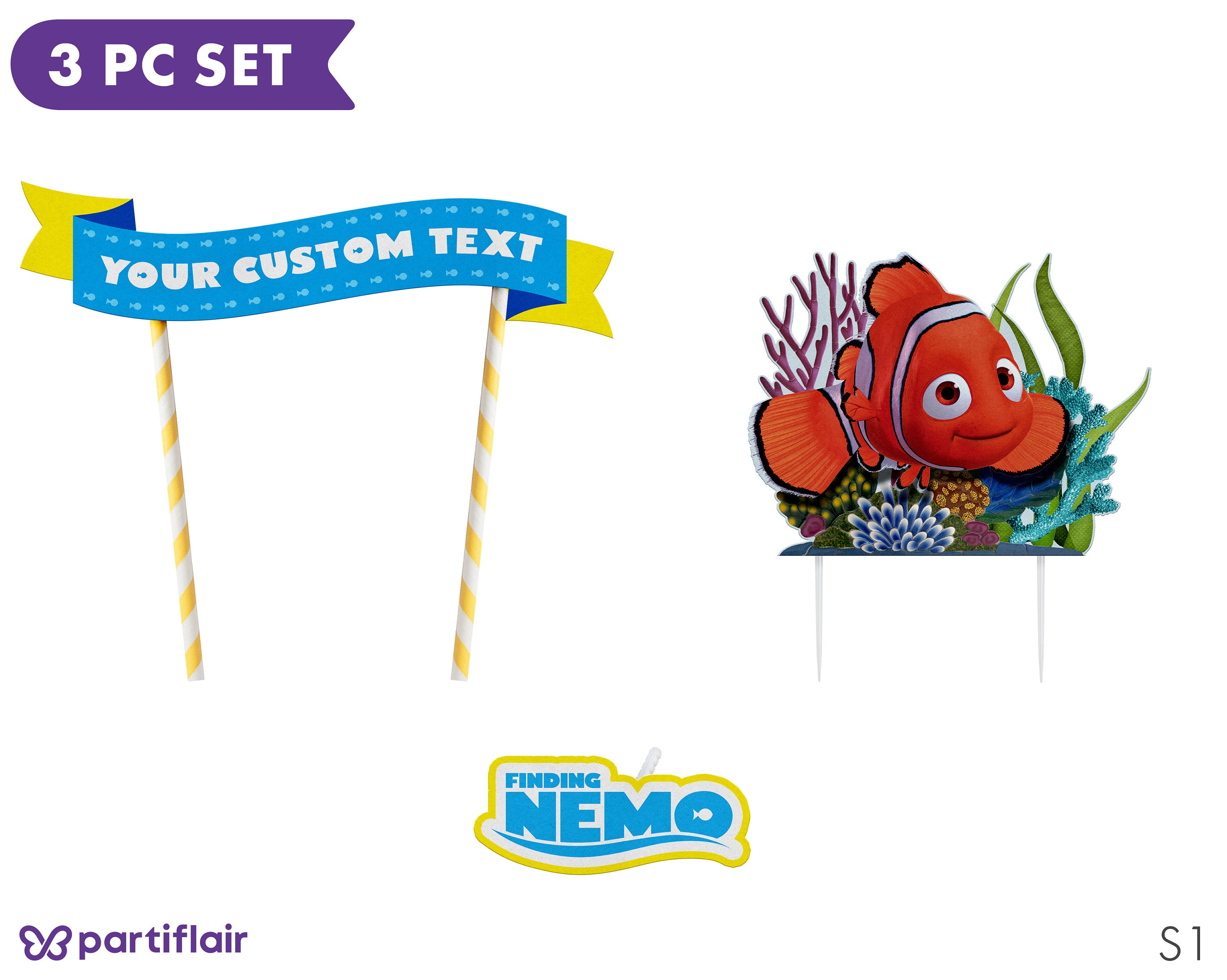 personalized finding nemo cake topper finding nemo cake etsy