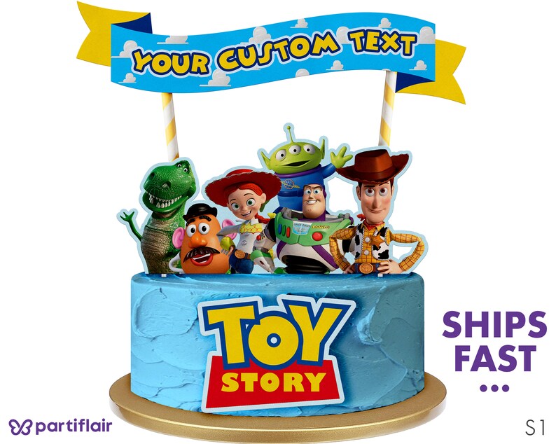 TOY STORY Inspired Cake Topper Disney Topper Woody and Buzz - Etsy