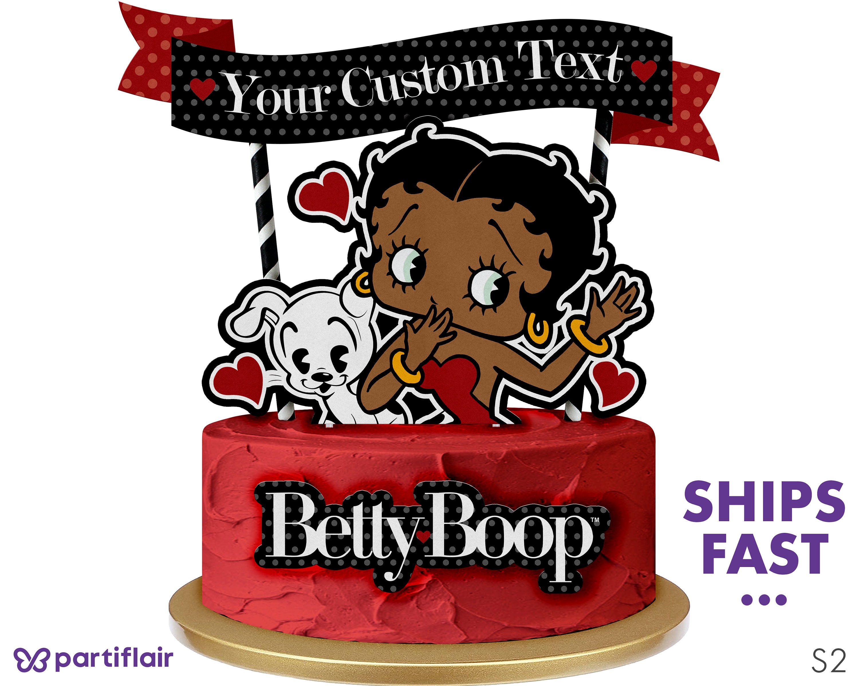 Betty Boop Cake Topper Betty Boop Anniversaire Etsy Canada