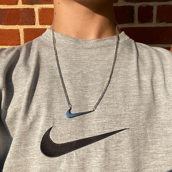 Nike Necklace Swoosh Logo Silver 