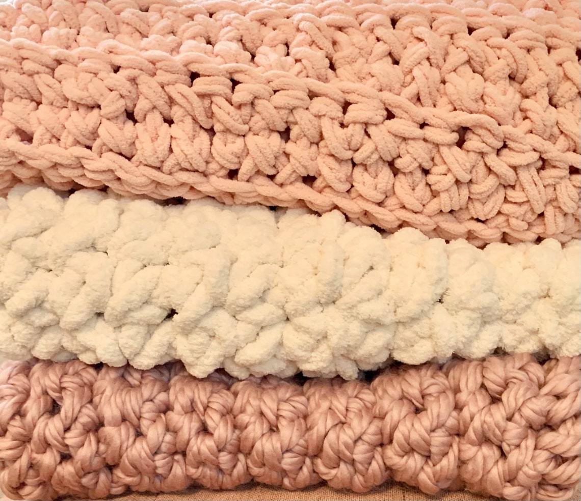 Super Chunky Pink Wool Blanket Etsy