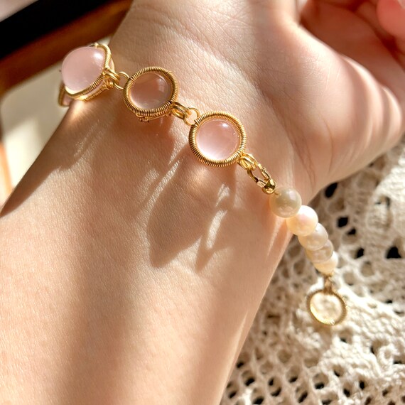 Pearl toggle bracelet deals