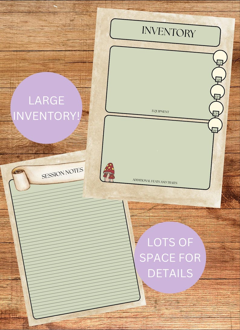 D&D 5e Character Sheet | Printable 5-page RPG Character Tracker ...