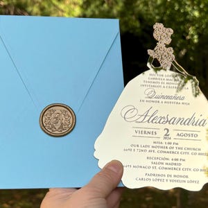 Gespiegelte Prinzessin Einladung, Gold gespiegelte Einladung, Spiegeleinladung, Quinceañoeinladung, Quince Años, XV Años, Sweet16, Aschenputtel