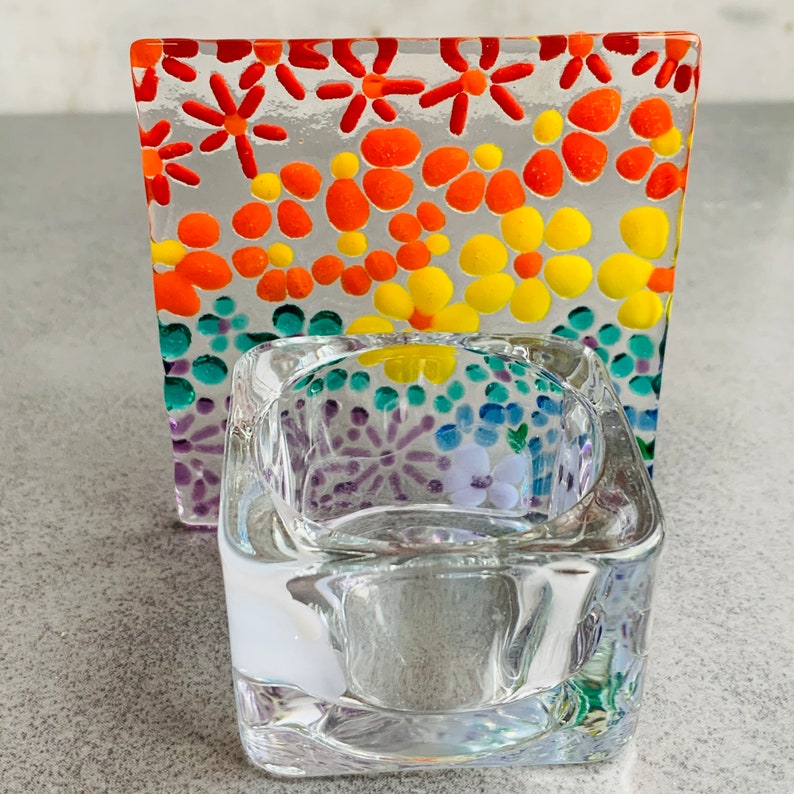 Craft Kit Make at Home Glass Tea Light Kit Flower Design by Etsy UK