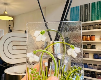 DIY Fused Glass Snowdrop Diffuser Kit – Craft & Kiln Firing Included