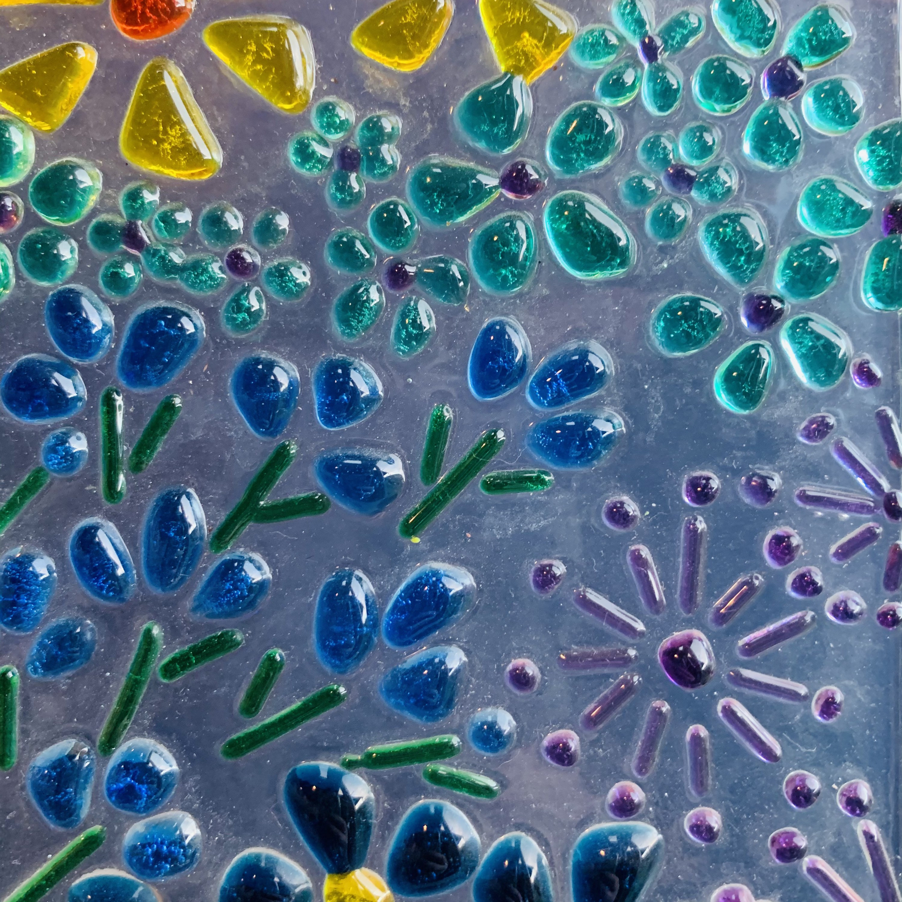 Craft kit. Make at home fused glass kit. Glass panel in Etsy