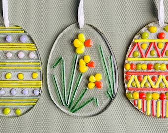 Fused Glass Easter Egg Make at Home Kit – Spring Hanging Decoration
