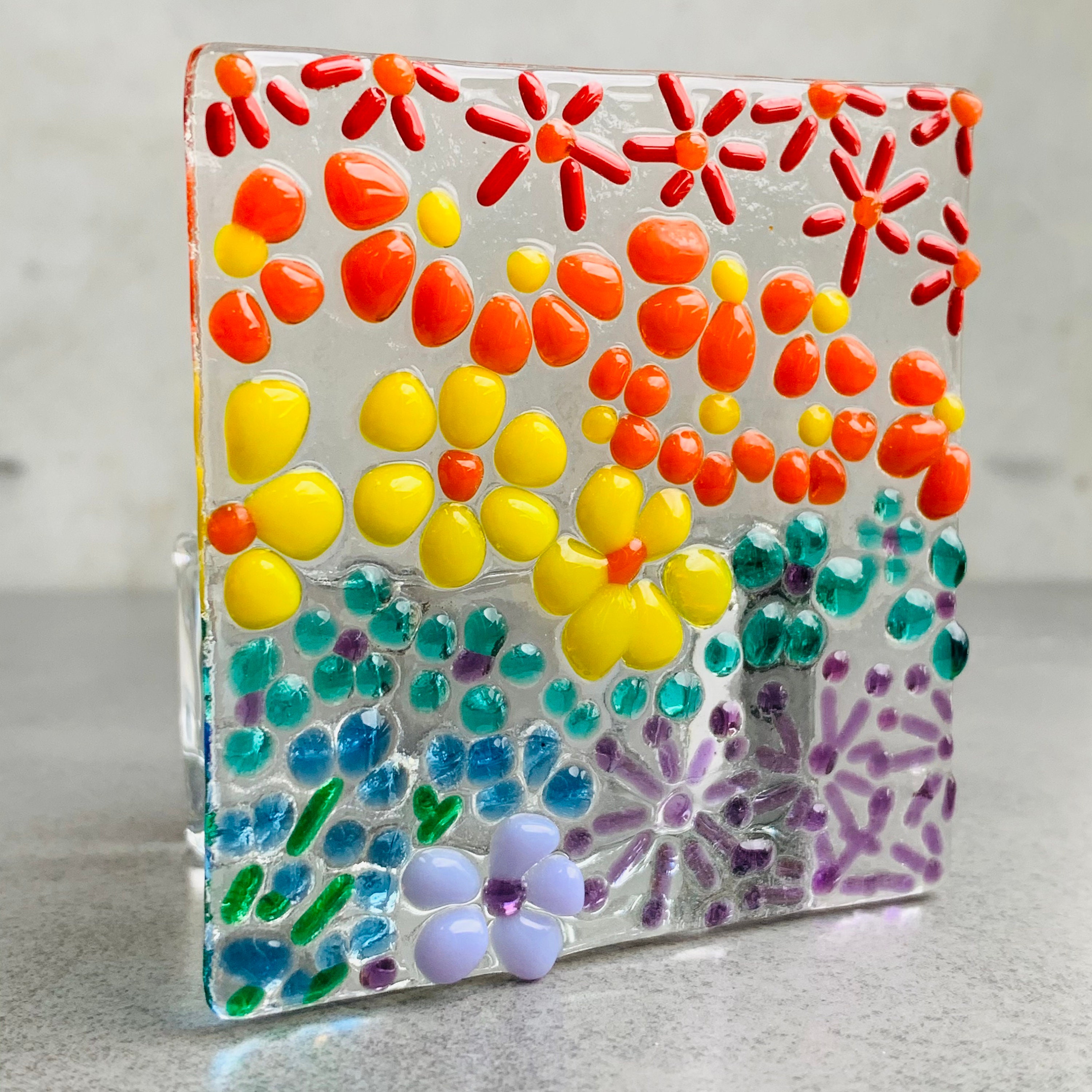 Craft kit Make at home glass tea light kit flower design by Etsy