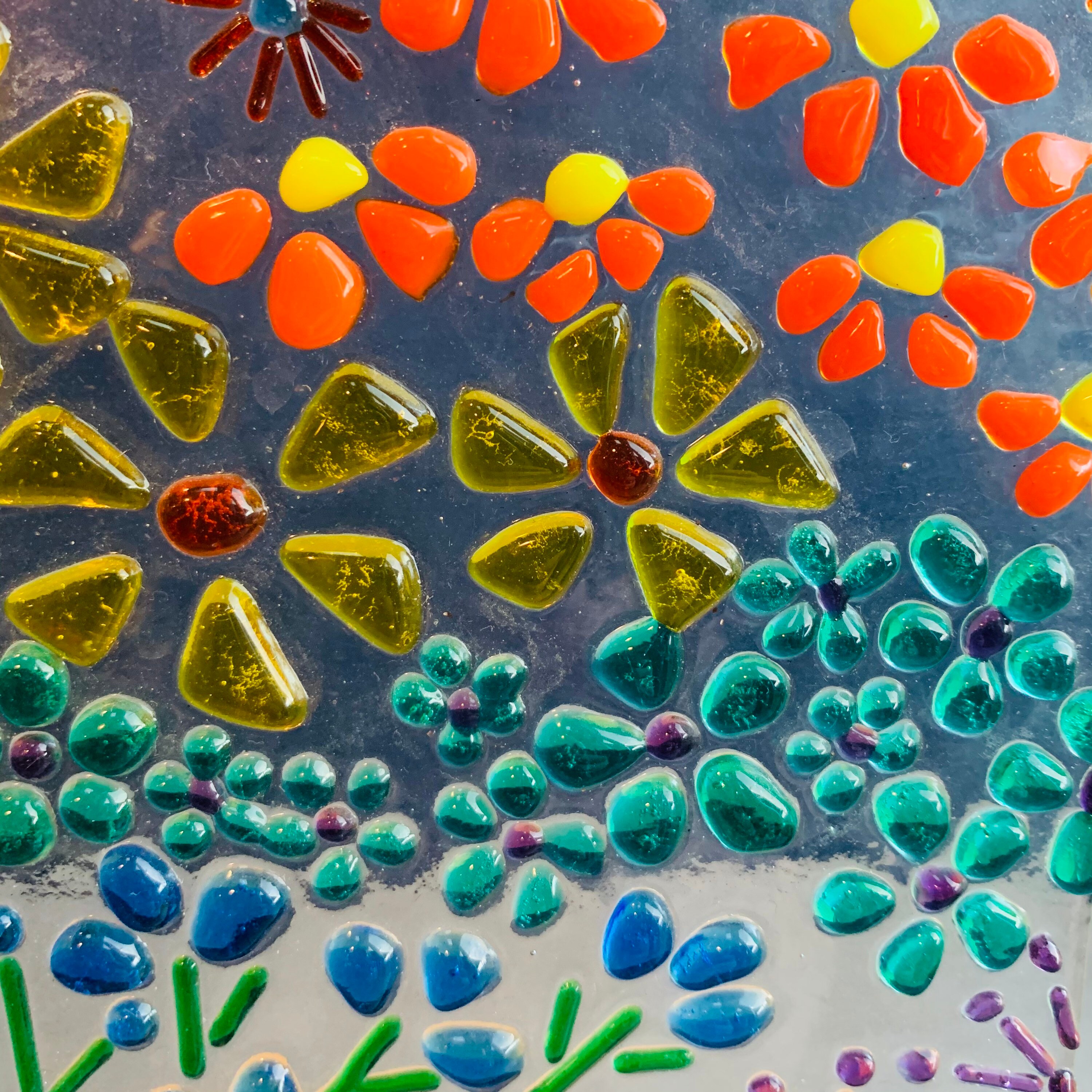 Craft kit. Make at home fused glass kit. Glass panel in Etsy