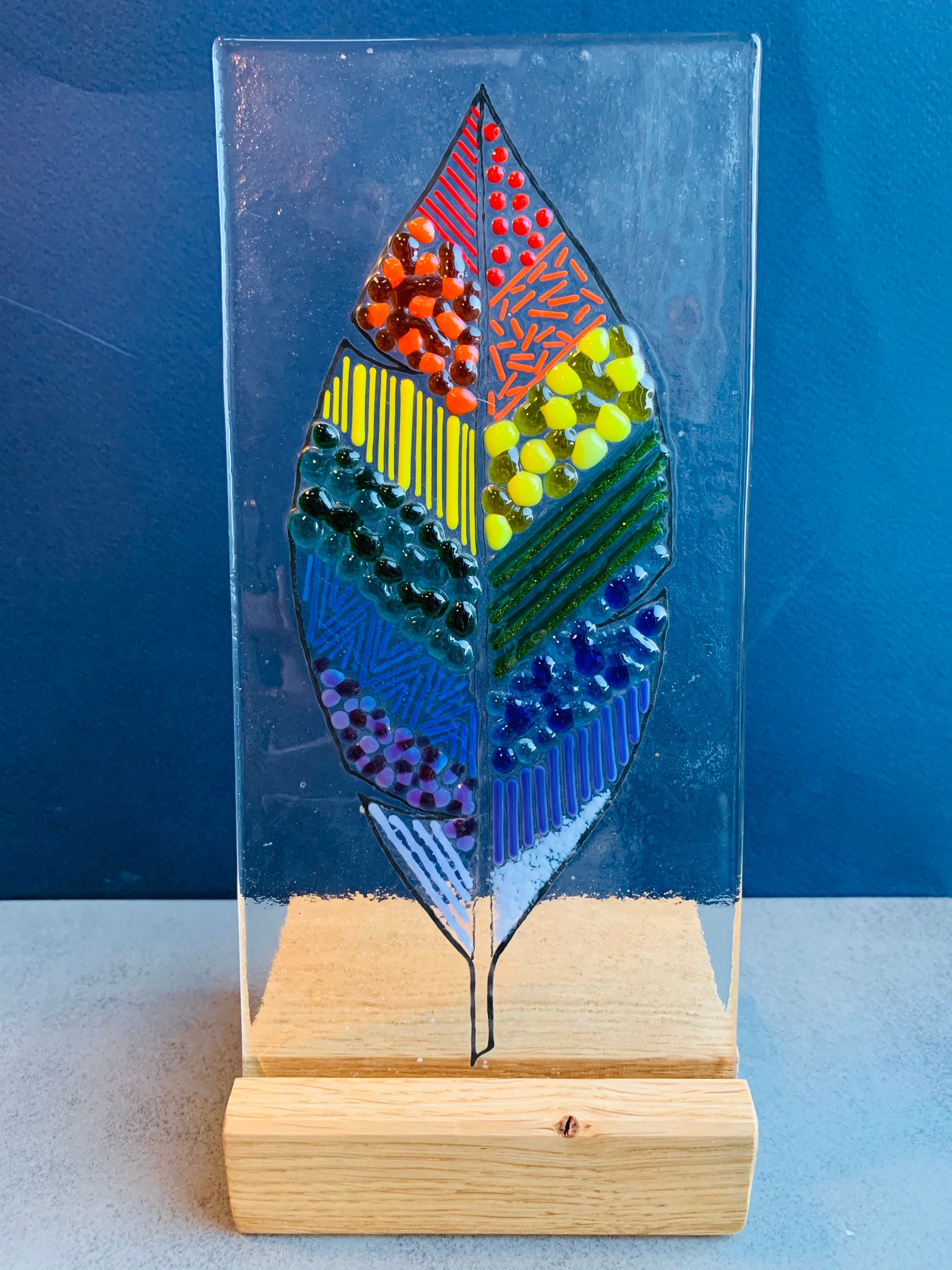 Craft kit. Make at home fused glass kit. Glass panel in Etsy