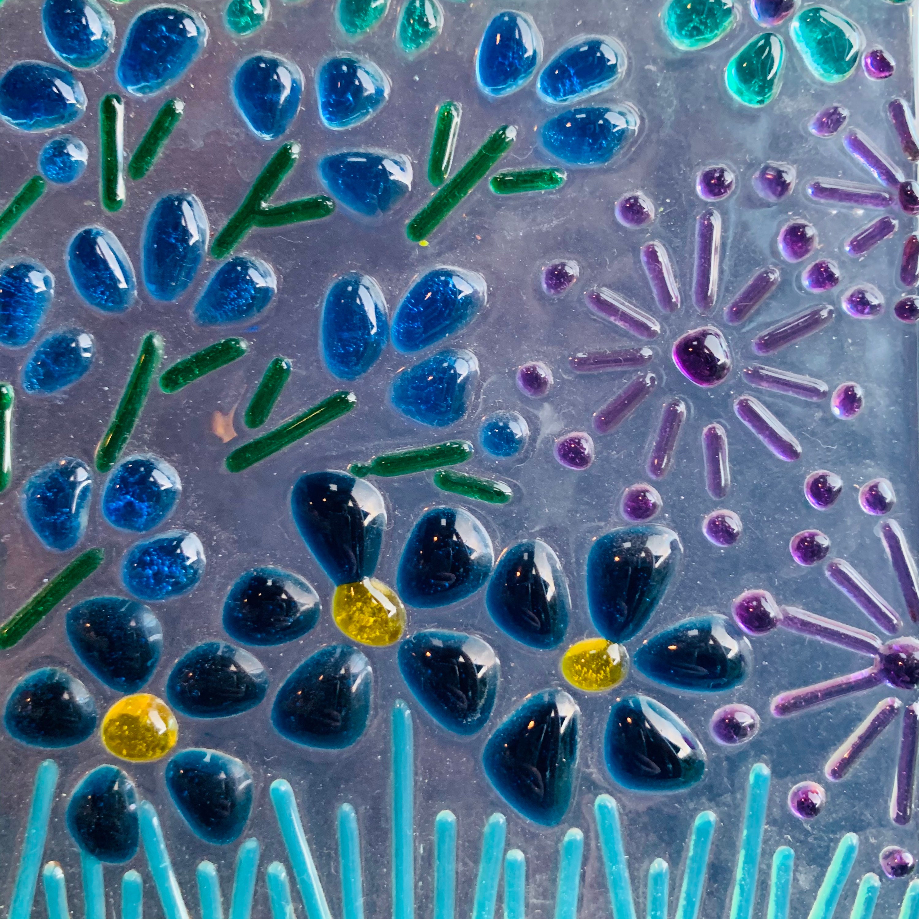 Craft kit. Make at home fused glass kit. Glass panel in Etsy