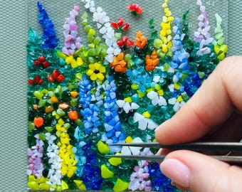 Fused glass flower coaster Craft kit