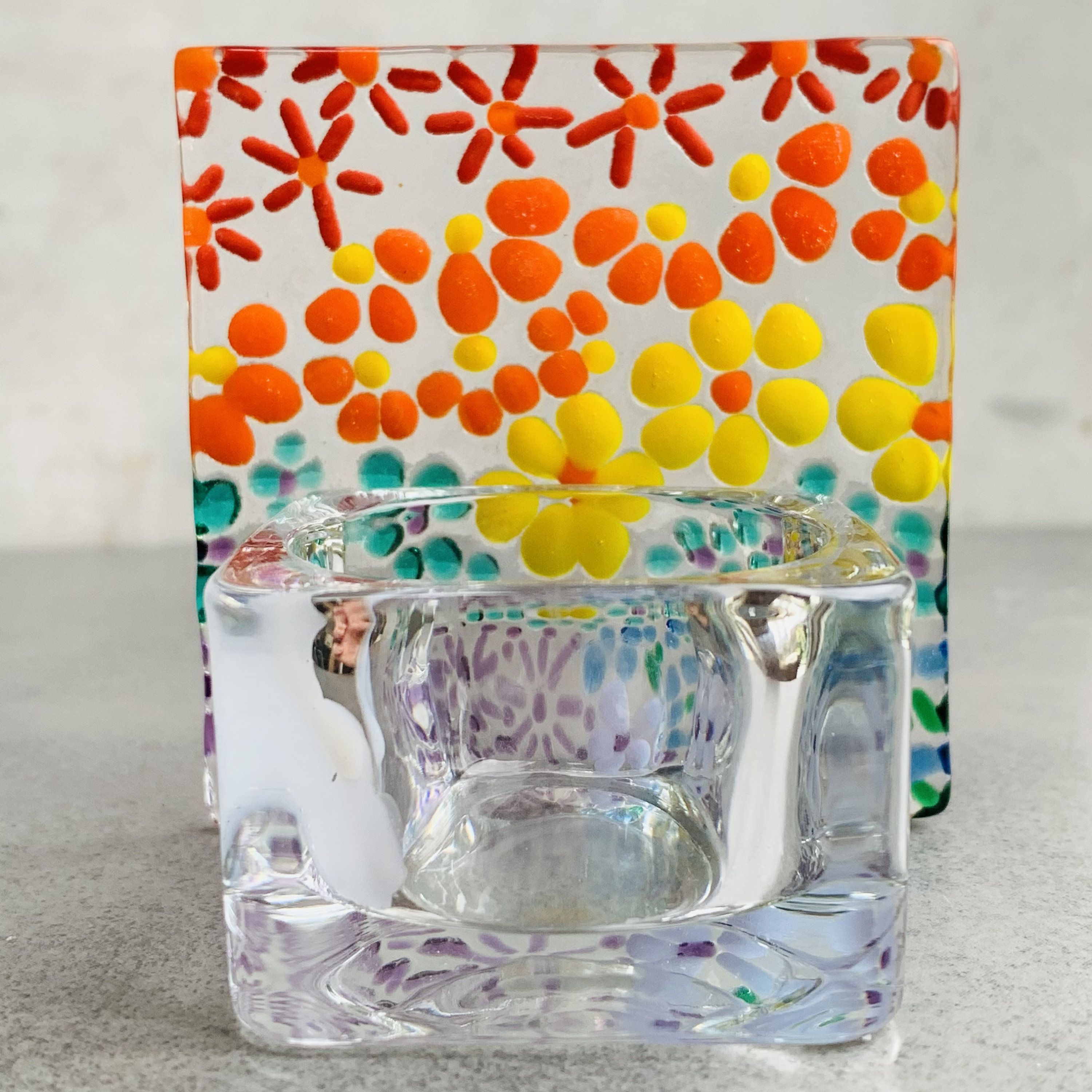 Craft Kit Make at Home Glass Tea Light Kit Flower Design by Etsy UK