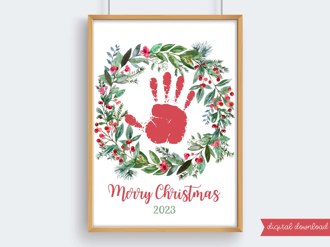 Christmas Handprint Craft for Toddlers Printable Christmas Handprint
