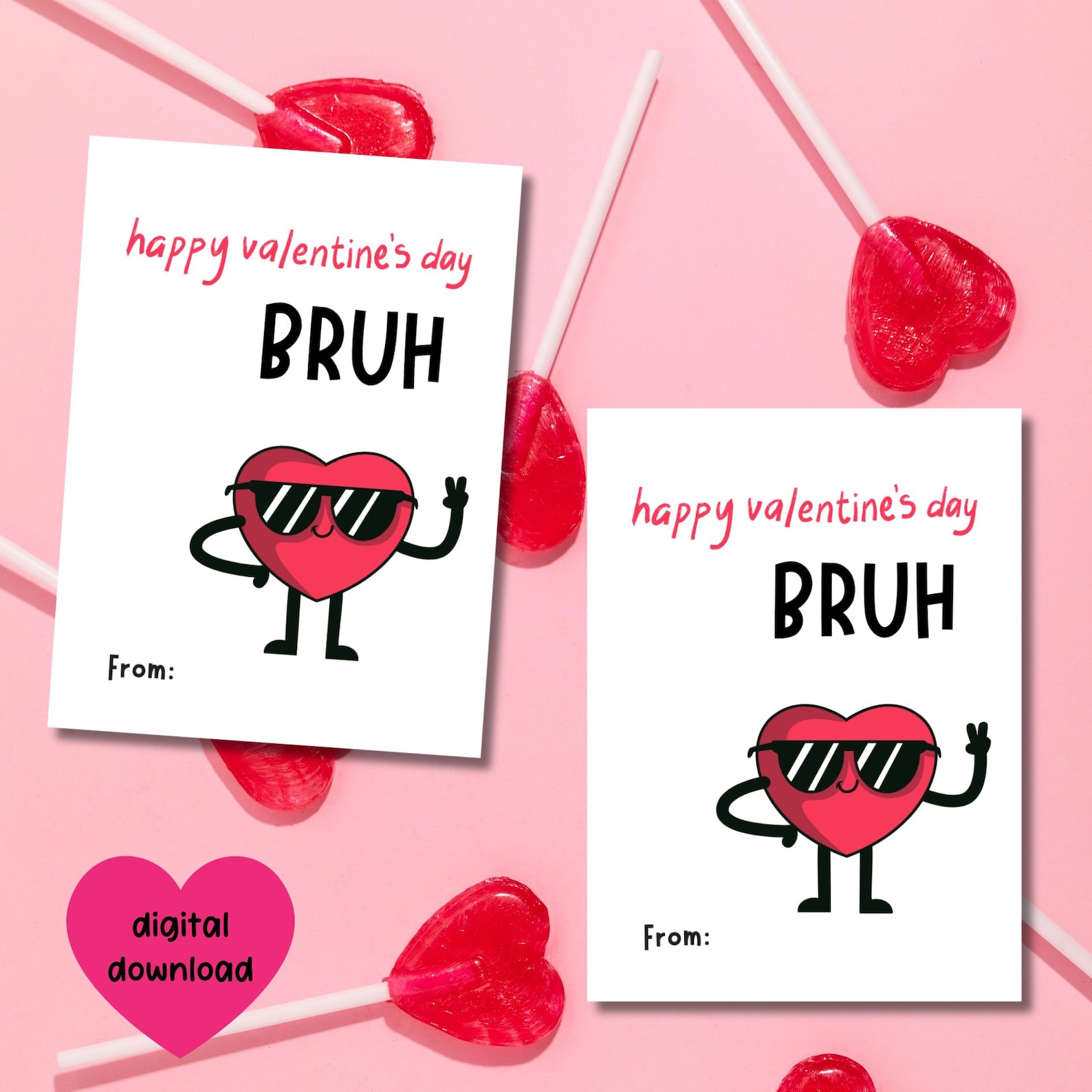 Kids Funny Valentine Card Printable - Printable Valentine's Day Card ...