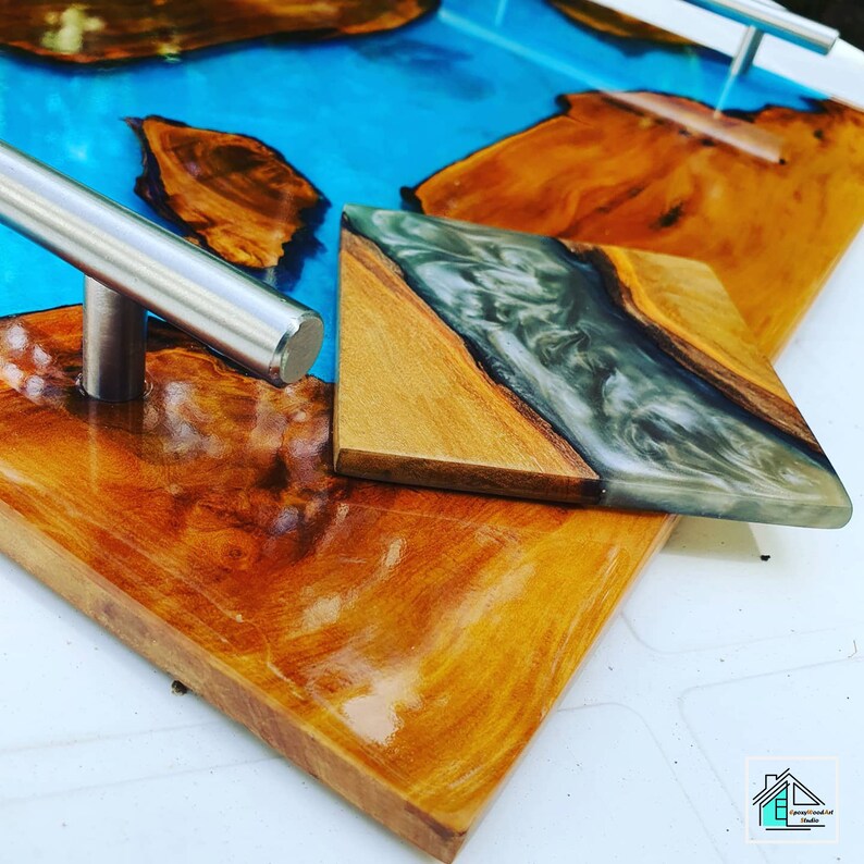 Epoxy Wood Coasters / Resin Wood Coasters / Live Edge Coasters Etsy