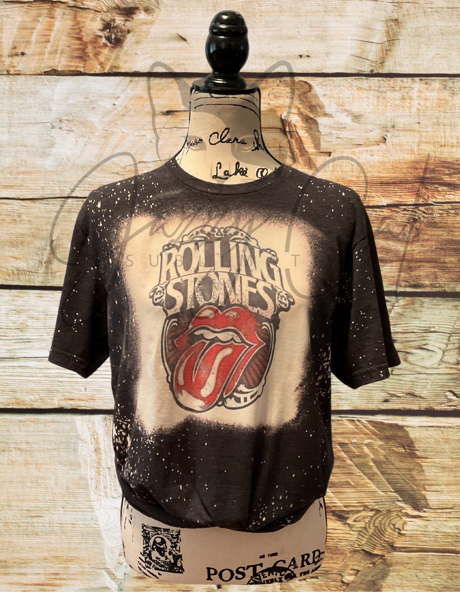 Vintage Inspired Rock and Roll Bleached 
