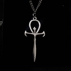 Vampyre Ankh necklace: goth jewellery, gothic accessories, alt accessory, alternative pendant, vamp, egyptian, cross, cosplay, gift
