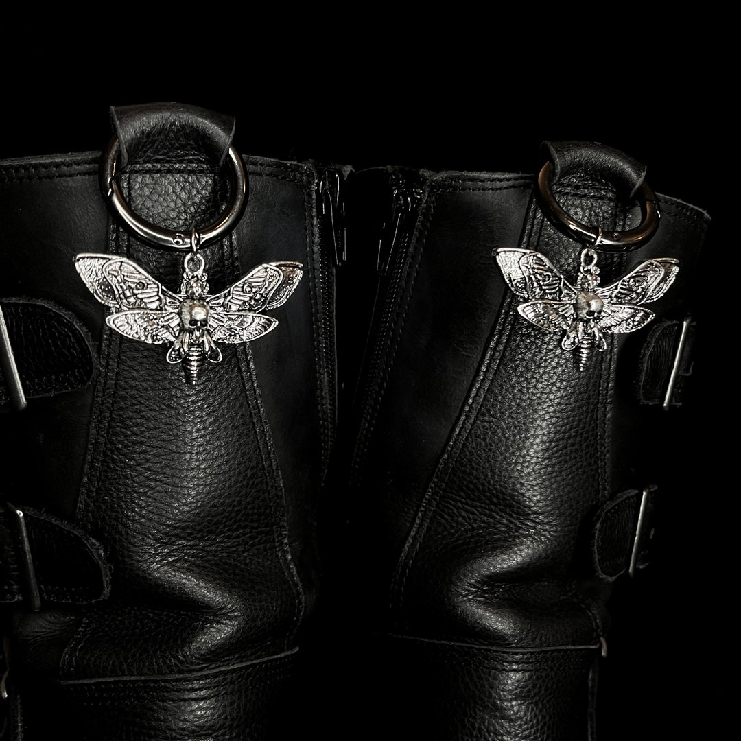 Death Moth Boot Clip, N.R Charms, Dm Charms, Pair of Boot Clips, Witch ...