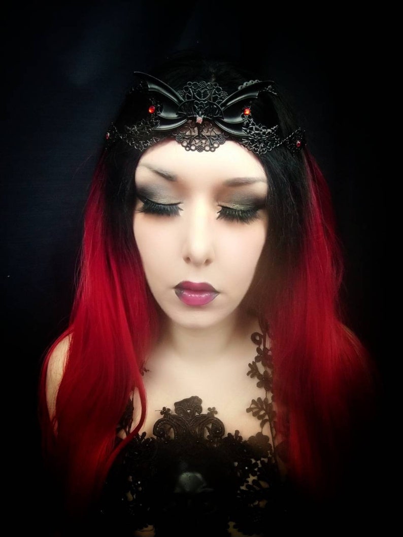 Nocturne tiara gothic headwear goth headband fantasy | Etsy