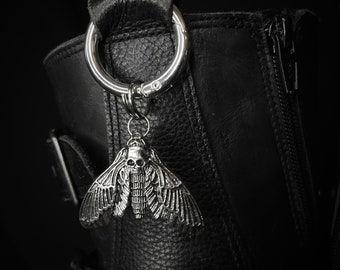 Death Moth II boot clip, N.R charms, Dm charms, pair of boot clips, witch accessories, goth accessory, alt accessories, gothic, gift ideas