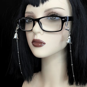 BOO glasses Chain :gothic eyewear, goth accessories,  gothic accessory,  alt gift, alternative gifts,  cosplay, ghost, halloween, spooky,
