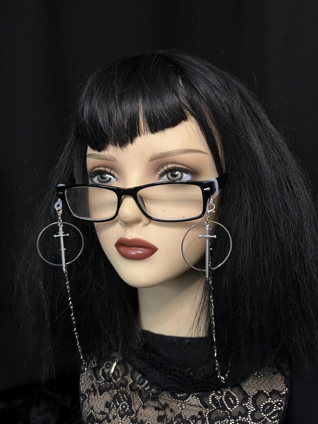 Lancelot Glasses Chain: Gothic Accessory, Goth Accessories, Alt