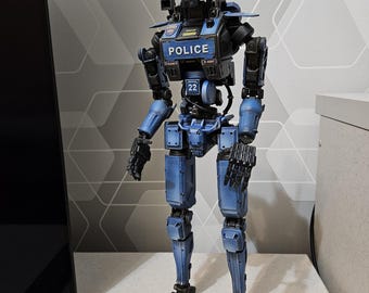 Chappie Police Robot 3D Printed ABS Figure Hand Painted 472mm Sci-Fi